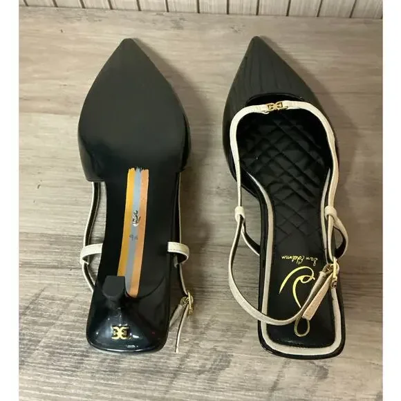 Sam Edelman Women’s Toni Pointed Toe Kitten Heel Pumps Leather Size 9.5 - Picture 5 of 11